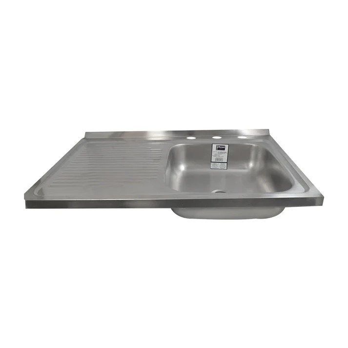 TARJA A.INOX.ESC.IZQ.75 X 48 CMS PROF.15CMS C/RESPLADO