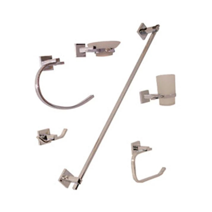 JUEGO  ACCESORIOS P/EMPOTRAR AC.SATINADO