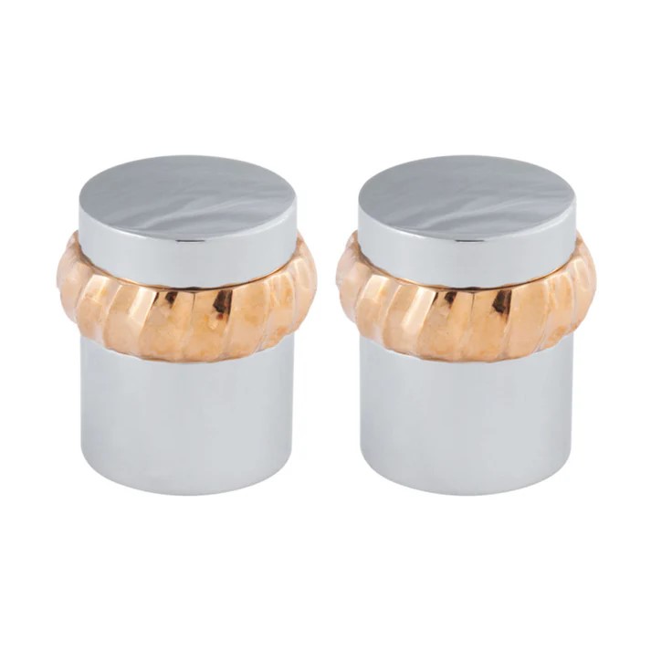 JUEGO MAN.RUMANIA P/LAV.ORO-CROMO ESTRIA "H"