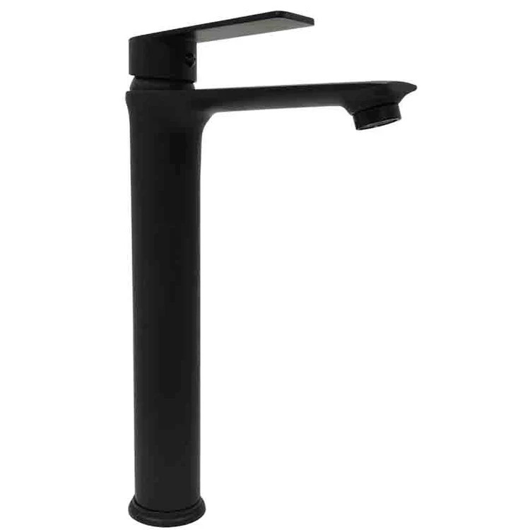 MEZCLADORA MONOMANDO ALTA P/LAVABO AC.NEGRO