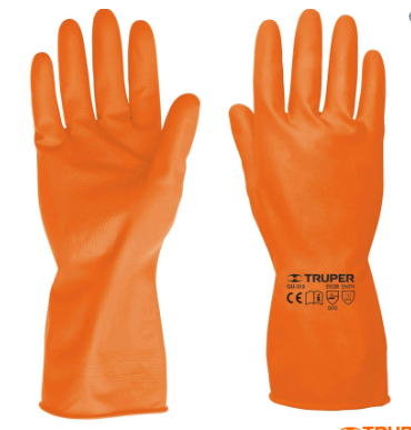 Guantes de latex para limpieza, m, truper