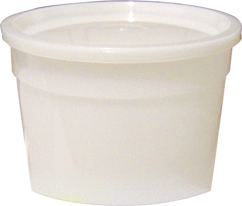 BOTE PLASTICO 1/2 LTO. C/TAPA BCA. PLASTIENVASES