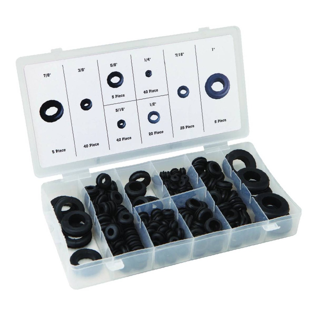 JGO DE EMPAQUES DE HULE 125 PZAS (ARANDELAS Y TAPONES)