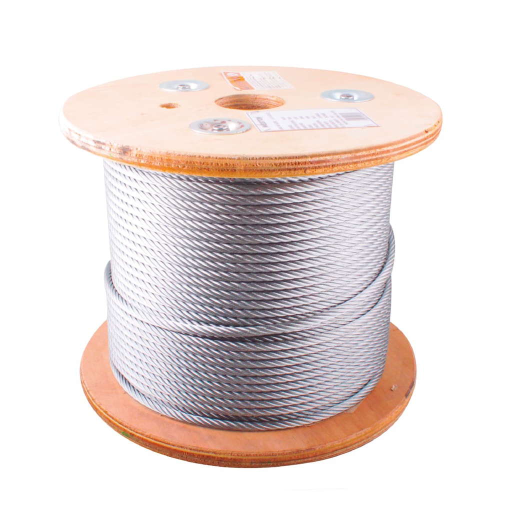 CABLE DE ACERO ALMA DE FIBRA FC 6X36 3/4" ROLLO 500M