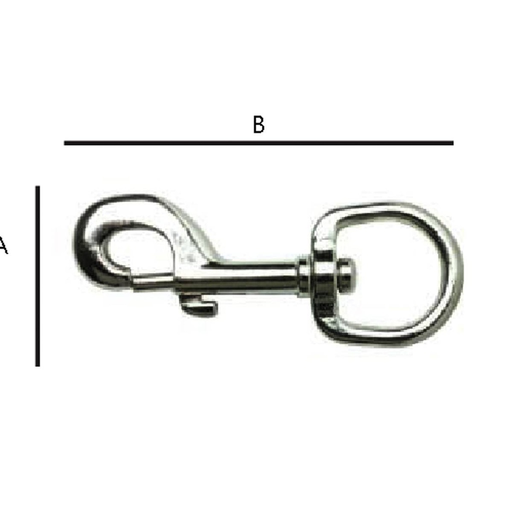 BANDOLA C/GANCHO NIQUELADO 1&quot; (PRECIO X PIEZA - EMPAQUE GRANEL)
