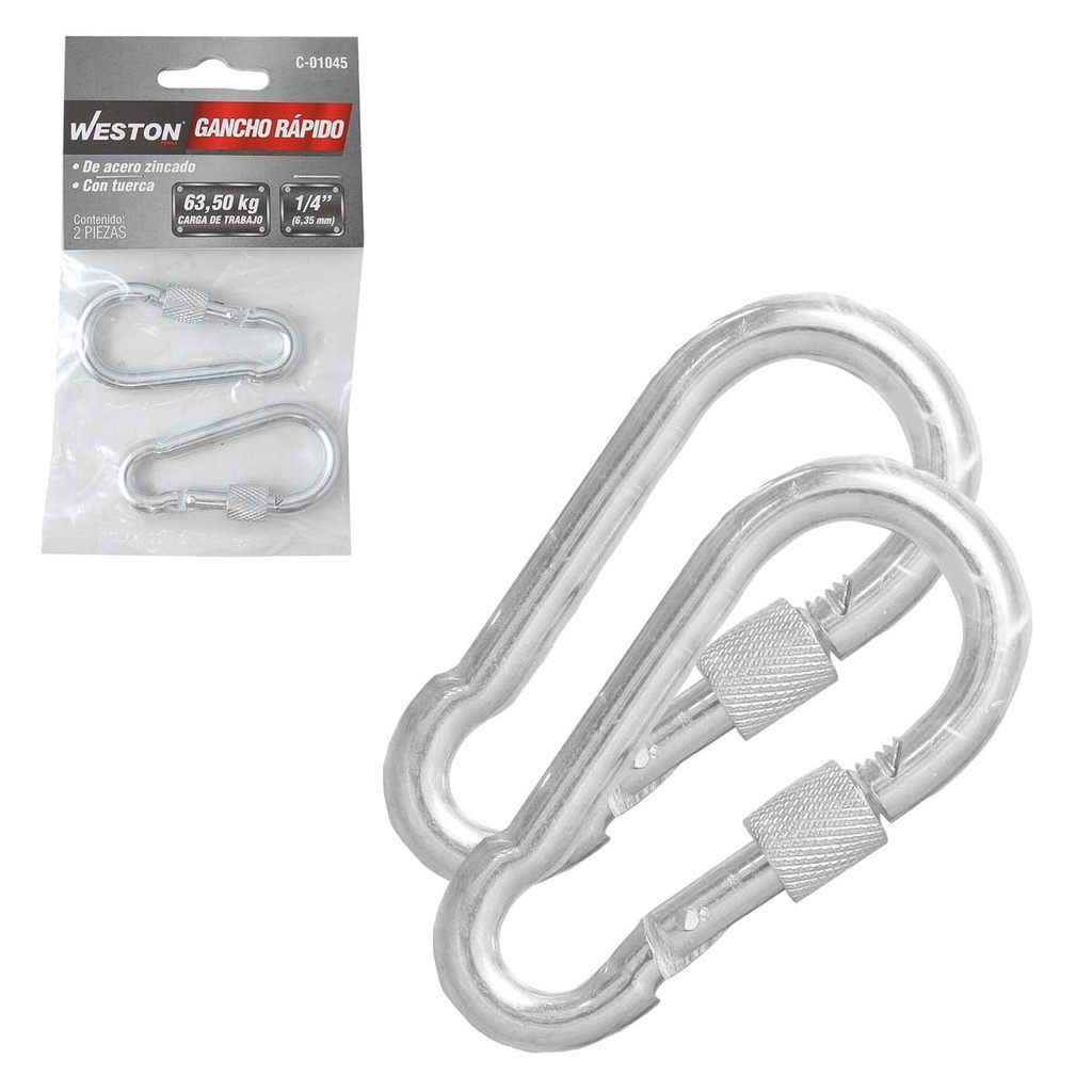 GANCHO RAPIDO C/TUERCA 12MM X 140MM (PRECIO X PIEZA - EMPAQUE C/1 PZA)