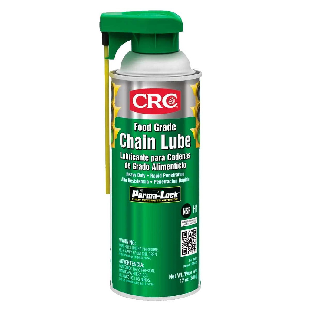 AEROSOL LUBRICANTE DE CADENA DE GRADO ALIMENTARIO, 12 ONZAS, (CAJA C/12 PZAS - PRECIO X PIEZA)