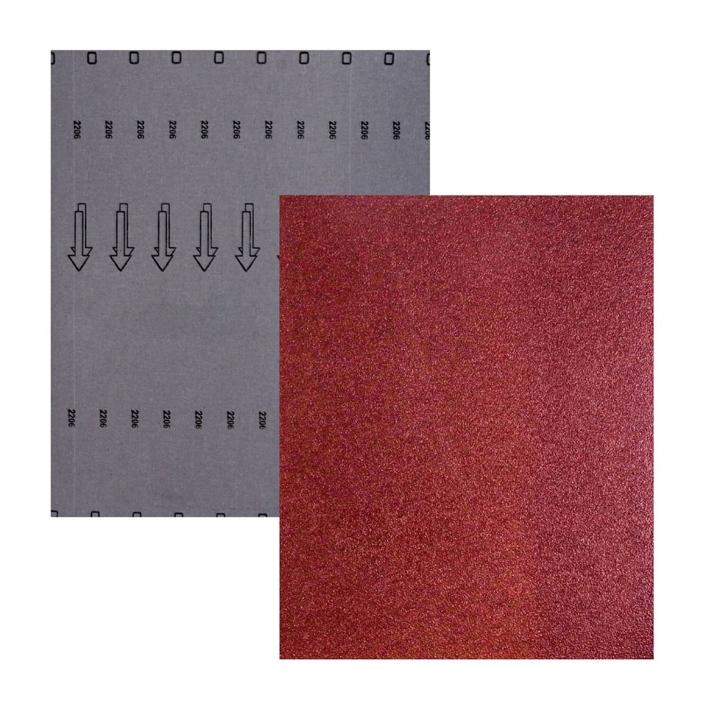 HOJA DE LIJA RESPALDO DE TELA OXIDO DE ALUMINIO 9&quot; X 11&quot; G100(Precio x pieza - Empaque c/50 pzas)