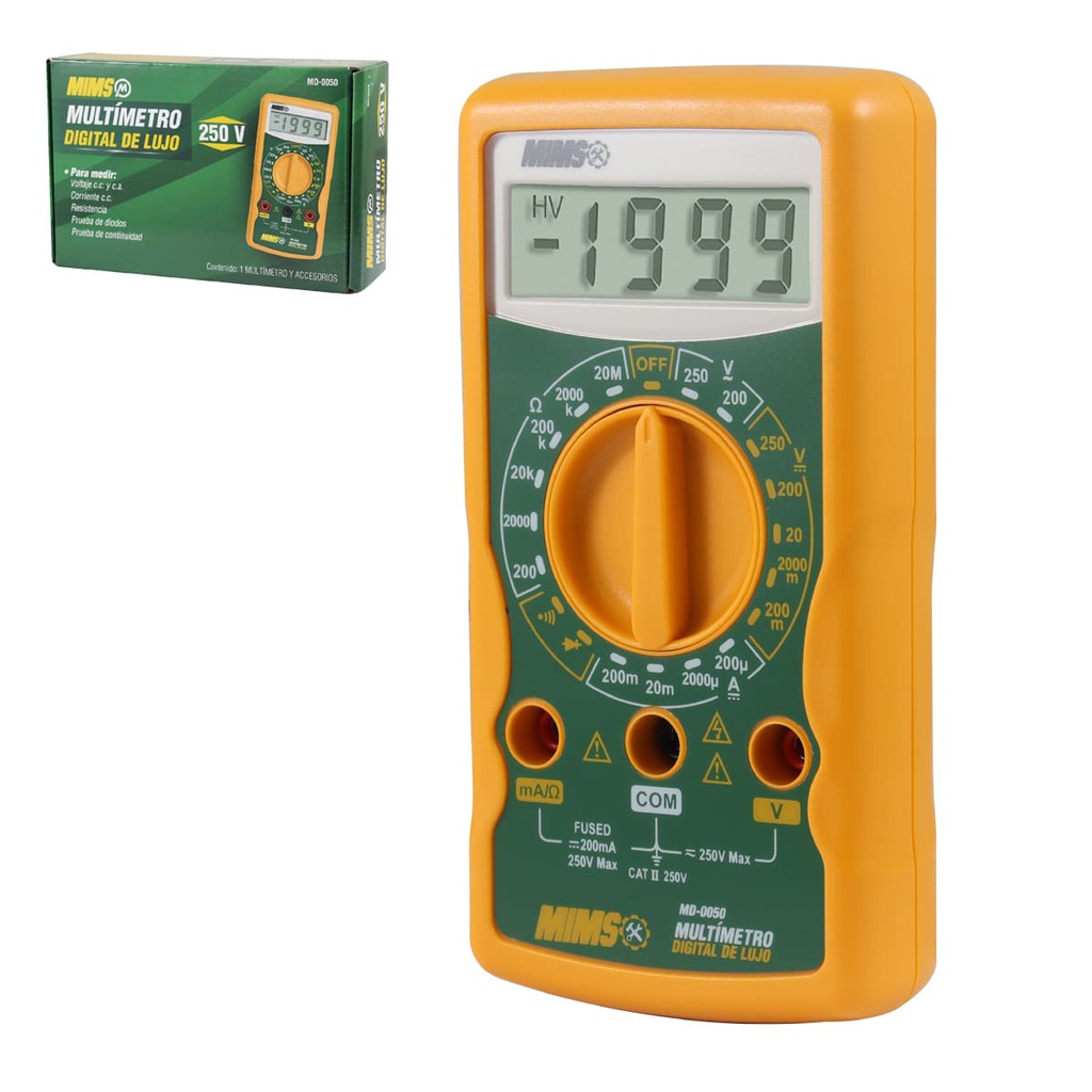 MULTIMETRO DIGITAL DE LUJO 250V