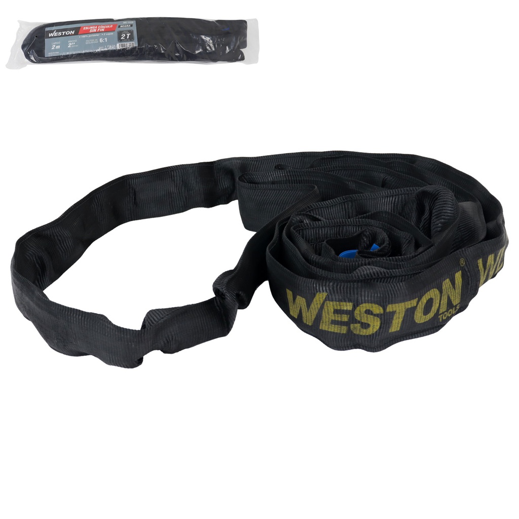 ESLINGA CIRCULO SIN FIN POLIESTER NEGRA 2M 2T
