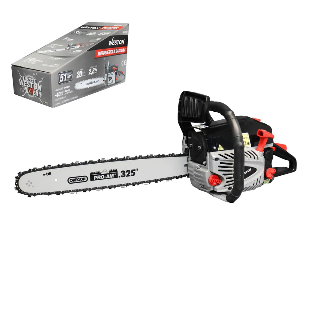 MOTOSIERRA A GASOLINA 51 CC C/BARRA OREGON 20"