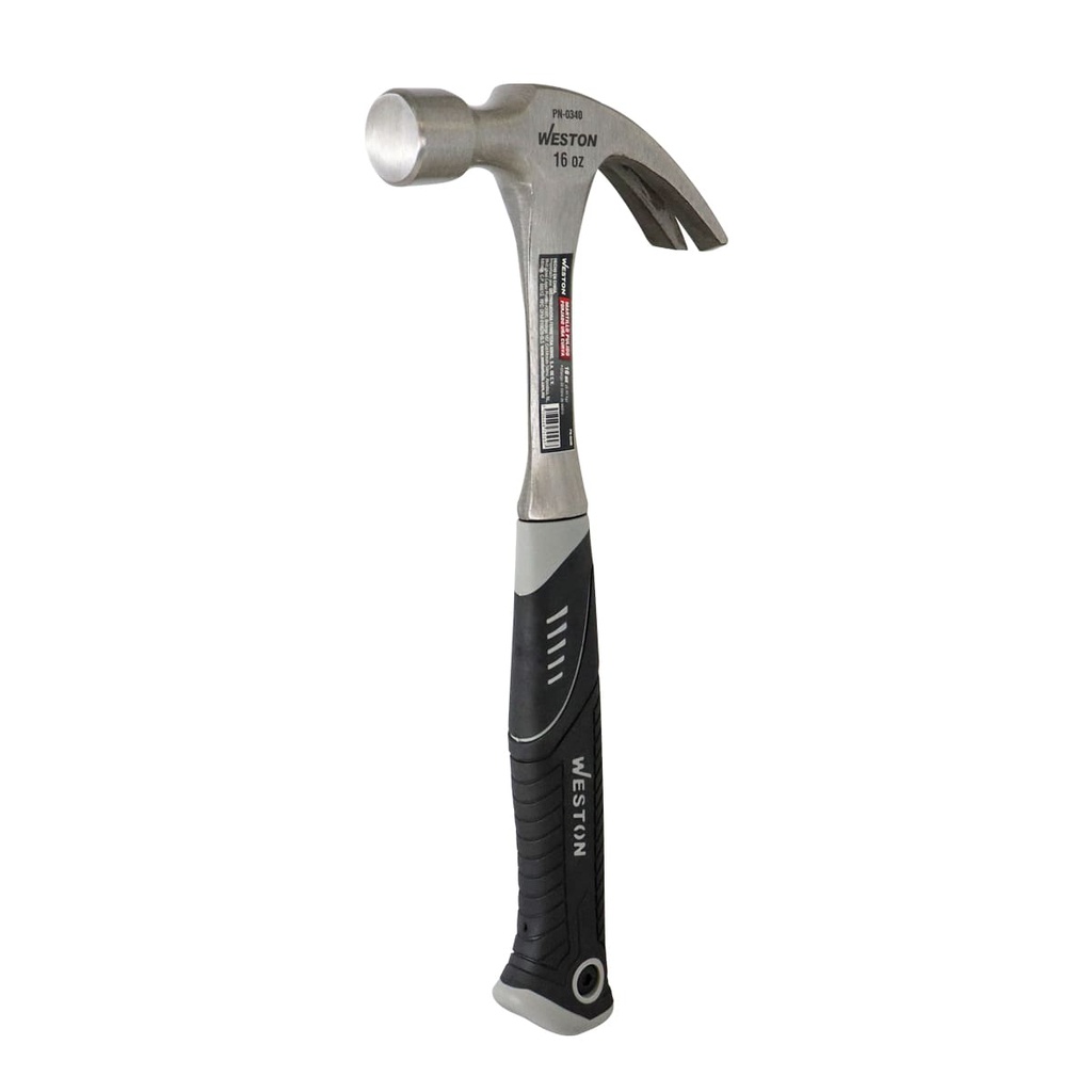 MARTILLO PULIDO FORJADO UÑA CURVA 16 OZ MANGO 13&quot; DE FIBRA DE VIDRIO