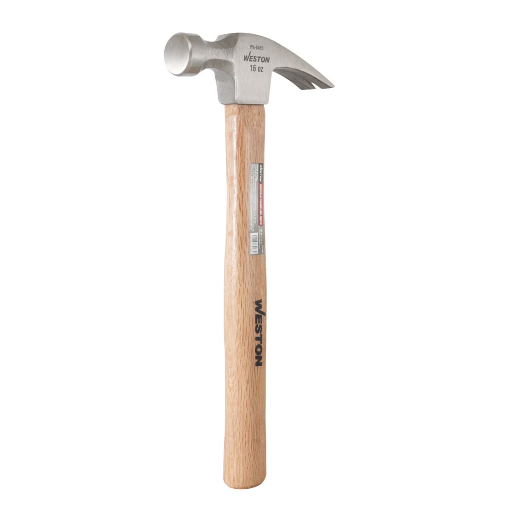 MARTILLO PULIDO UÑA RECTA 16 OZ MANGO 13&quot; DE MADERA DURA