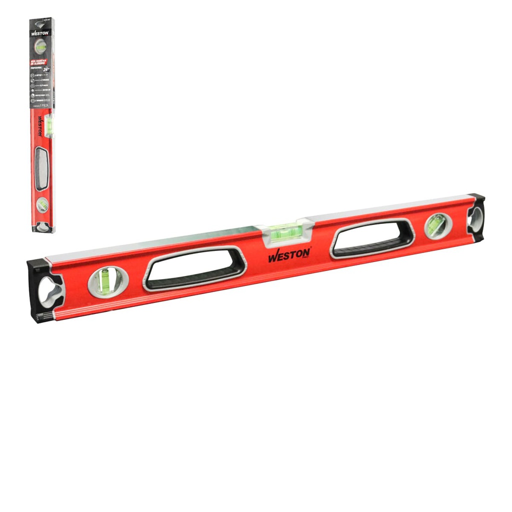 NIVEL PROFESIONAL MAGNETICO DE ALUMINIO 24"