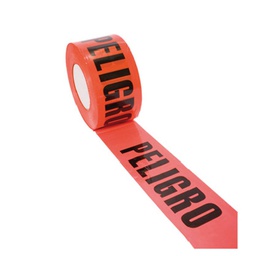 [ST-6-500-550] CINTA ROJA LEYENDA PELIGRO (EMPAQUE C/5 PZAS - PRECIO X PIEZA)