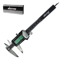 [STW-9495] CALIBRADOR DIGITAL ACERO INOX. MANDIBULAS PUNTA D/CARBURO 6"