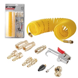 [W-70570] ACCESORIOS PARA COMPRESOR DE AIRE (JUEGO  15 PIEZAS) 1/4'' NPT