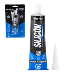 [WM-0943] SILICON TRANSPARENTE P/BAÑOS Y COCINAS TUBO 85ML           