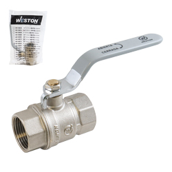 [WV-40025] VALVULA DE ESFERA NIQUELADA ROSCABLE WOG 400 1-1/4" (CAJA C/4 PZAS - PRECIO X PIEZA)