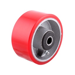 [Y-1040-125] RUEDA FIERRO VACIADO C/PU ROJA 5X2" C/BALERO