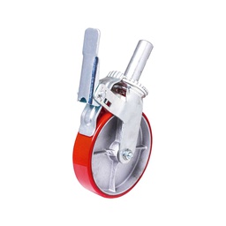 [Y-1151-200] RODAJA ANDAMIO ROJO FIERRO VACIADO 8X2" HD