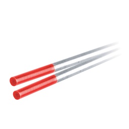 [Z-65420] ELECTRODO D/TUNGSTENO 2% TH ROJO 1/8" X 7" (Precio x Caja - caja c/10 piezas)