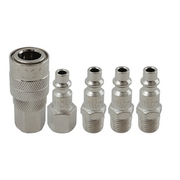 [NF2000] JGO DE CONEXION ACERO 1/4 NPT 5PZS