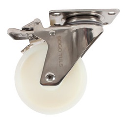 [ZF5167] RODAJA ACERO INOX NYLON GIRA Y FRENO 4&quot;
