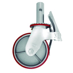 [ZF5154] RODAJA ANDAMIO FIERRO Y PU GIRA FRENO 6&quot;