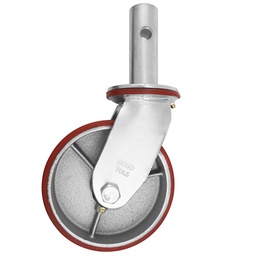 [ZF5155] RODAJA ANDAMIO FIERRO Y PU GIRATORIA 6&quot;