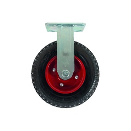 [ZF5222] RODAJA DE HULE SOLIDO FIJA 8&quot;