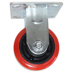 [ZF5071] RODAJA PP NEGRO Y PU ROJO FIJA 6&quot;