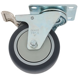 [ZF5093] RODAJA PP Y TPR GRIS GIRATORIA FRENO 4&quot;