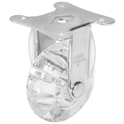 [ZF5250] RODAJA PU TRANSPARENTE FIJA 2&quot; 