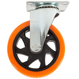 [ZF5237] RODAJA PVC NARANJA GIRATORIA 5&quot;