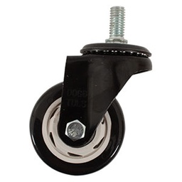 [ZF5189] RODAJA PVC NEGRO ESPIGA ROSC 1/2 GIRA 3&quot;
