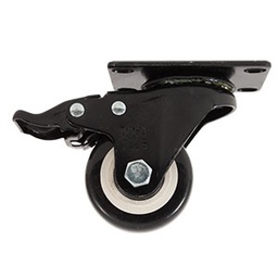 [ZF5185] RODAJA PVC NEGRO GIRATORIA FRENO 2 1/2&quot;