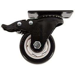 [ZF5186] RODAJA PVC NEGRO GIRATORIA Y FRENO 3&quot;