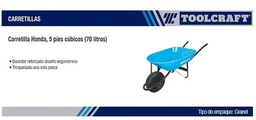 [TC0829] CARRETILLA HONDA 5PIES CUBICOSLLANTA NEUMATICA LIGERA