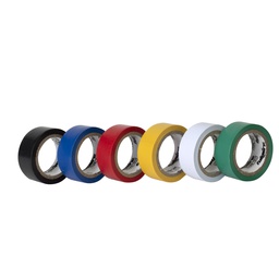 [FP0020] CINTA DE AISLAR JUEGO 6 COLORES DE VINIL