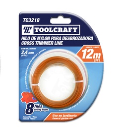[TC3218] HILO DE NYLON P/DESBROZADORA2.4MM (.095&quot;) 12M BLISTER
