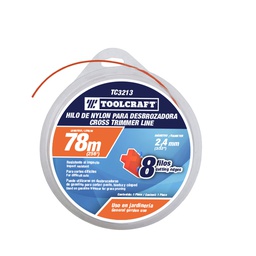 [TC3213] HILO DE NYLON P/DESBROZADORA2.4MM (.095&quot;) 78M TIPO DONA