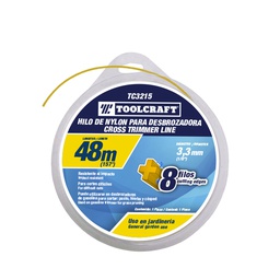 [TC3215] HILO DE NYLON P/DESBROZADORA3.3MM (.130&quot;) 48M TIPO DONA