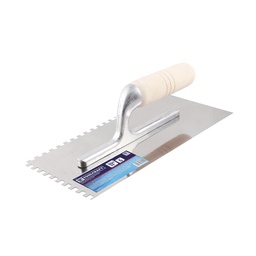 [TC4257] LLANA DENTADA CUADRADA 5&quot; X 11CON MANGO DE MADERA 6 REMACHE