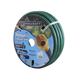 [TC5121] MANGUERA TRICAPA REFORZADA JARDIN 5/8&quot; X 15M CONEXION LATON