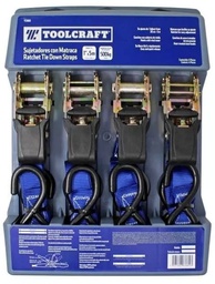 [TC0882] SUJETADORES CON MATRACA 1&quot; X 5M 500KG JUEGO 4 PIEZAS