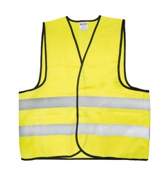 [WF0286  ] CHALECO DE SEGURIDAD CON CINTAS REFLEJANTES AMARILLO