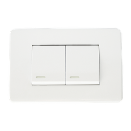 [8840900] APAGADOR DOBLE CON PLACA BLANCA 36 mm