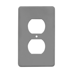 [TPRD013V] TAPA NO METALICA PESADA RECTANGULAR PARA 1 TOMA DOBLE VERDE