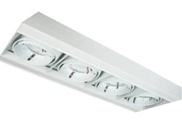 [A3M-0S12S0-G-G6-02] CARCASA DE SUSPENDER 4 LAMPARAS AR111 BLANCO